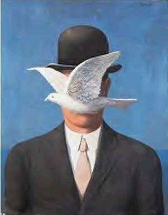 Framed Man with the Bowler Hat Print