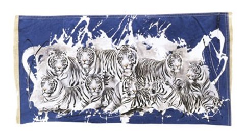 Framed Nine White Tigers Print