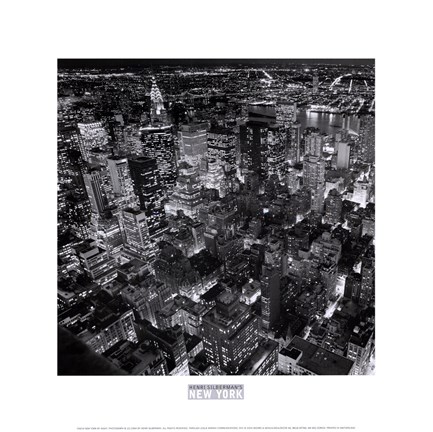 Framed New York by Night Print