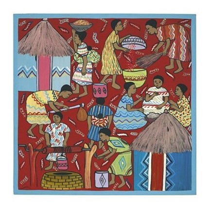 Framed Village Life IV Print