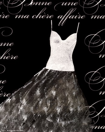 Framed Robe de Soiree Blanche Print