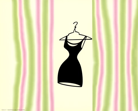 Framed Robe sur Rose et Vert Print