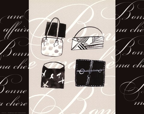 Framed Quatre Sacs a Main Print