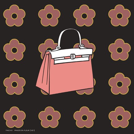 Framed Purse in Soft Rose Print