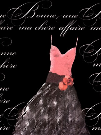 Framed Robe de Soiree Rose avec le Corsage Print