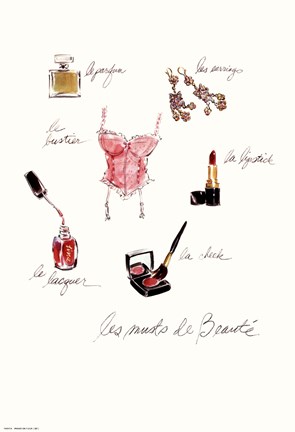 Framed Les Musts de Beaute Print
