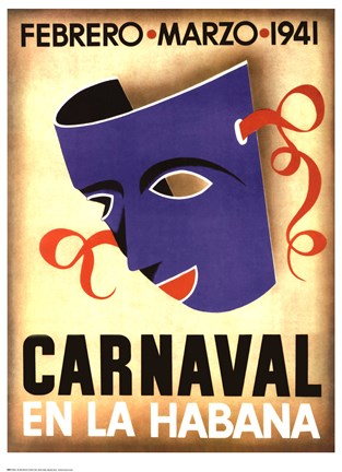 Framed Carnaval, Habana, 1941 Print
