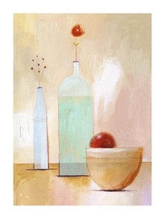Framed Still Life on Yellow Table Print