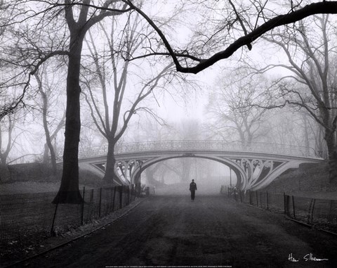 Framed Gothic Bridge, Central Park, NYC Print