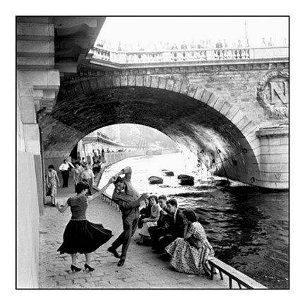 Framed Rock n Roll sur les Quais de Paris Print