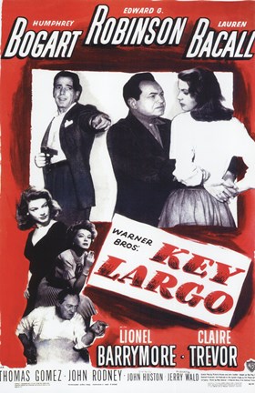 Framed Key Largo Black and Red Print
