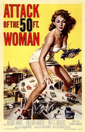 Framed Attack of the 50 Foot Woman Print