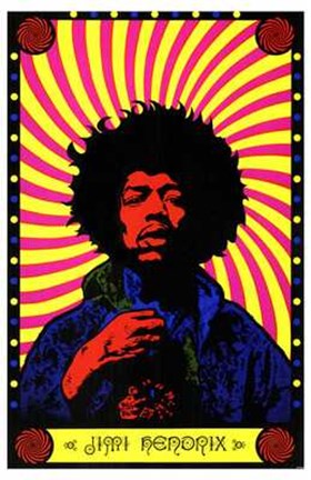 Framed Jimi Hendrix Print
