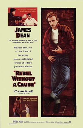 Framed Rebel Without a Cause Mutliple Shots Yellow Print