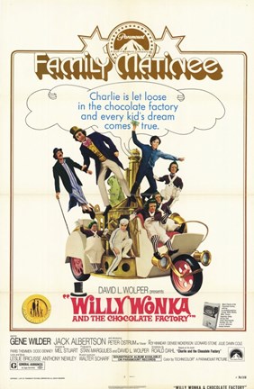Framed Willy Wonka and the Chocolate Factory - family matinee Print