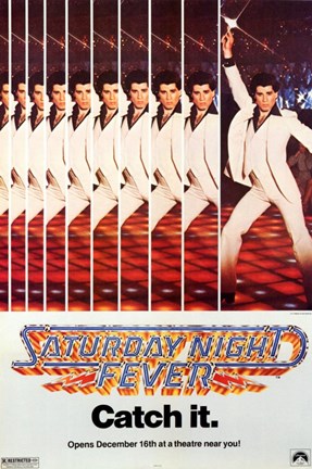 Framed Saturday Night Fever (The Bee Gees) - catch it Print