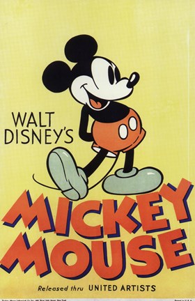 Framed Walt Disney&#39;s Mickey Mouse Print