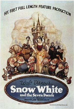Framed Snow White and the Seven Dwarfs Print