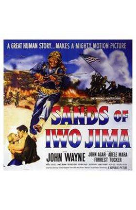Framed Sands of Iwo Jima - square Print