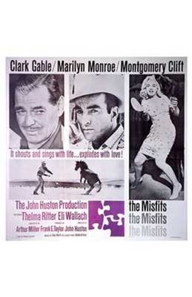 Framed Misfits Clark Gable Marilyn Monroe Montgomery Cliff Print