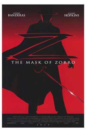 Framed Mask of Zorro Print