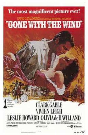 Framed Gone with the Wind - Clark Gable Print