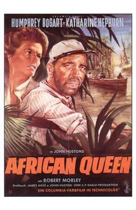 Framed African Queen Bogart &amp; Hepburn Print