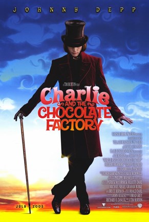 Framed Charlie and the Chocolate Factory Willy Wonka Print