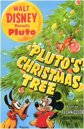 Framed Pluto&#39;s Christmas Tree Print