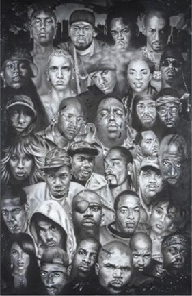 Framed Hip-Hop Montage Print