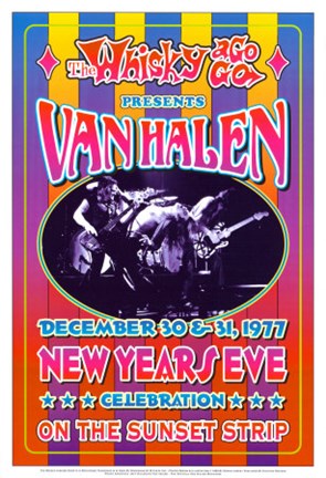 Framed Van Halen, new years eve, 1977 Print