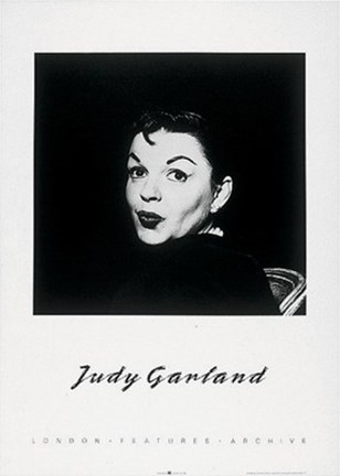 Framed Judy Garland, black and white Print