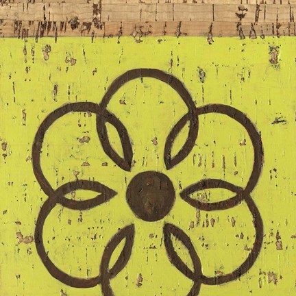 Framed Key Lime Rosette II Print