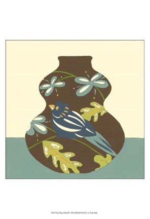 Framed Take Wing in Blue III Print