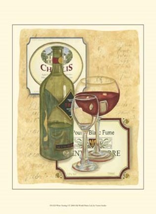 Framed Small Wine Tasting I Print