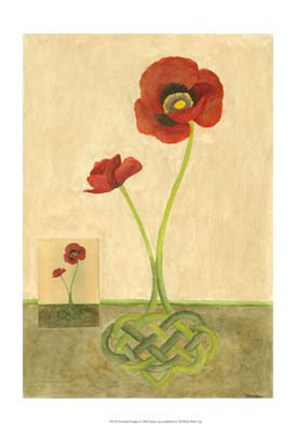 Framed Entwined Poppies Print
