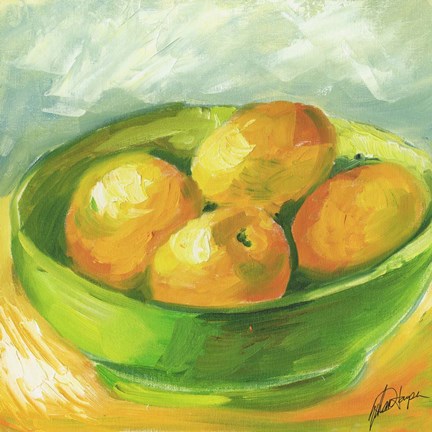 Framed Bowl of Fruit I Print