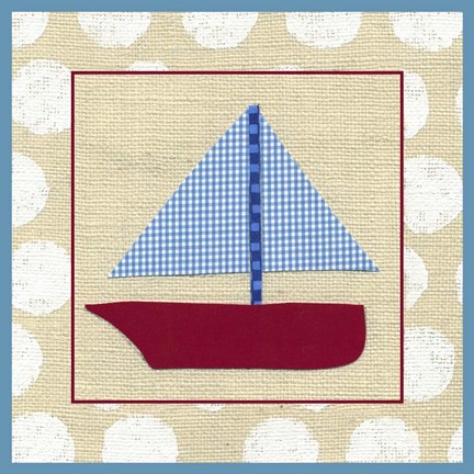 Framed EJ&#39;s Sailboat Print
