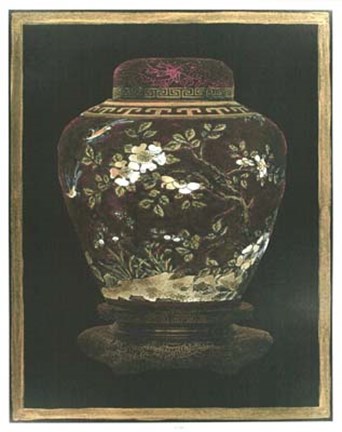 Framed Oriental Ginger Jar I Print