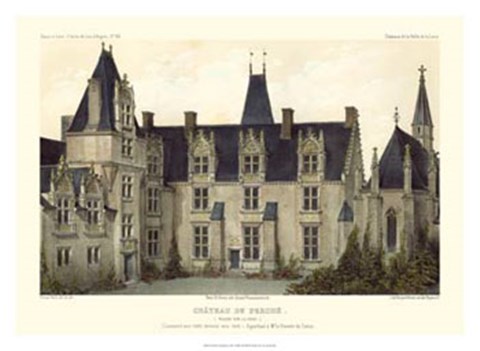 Framed French Chateaux VIII Print