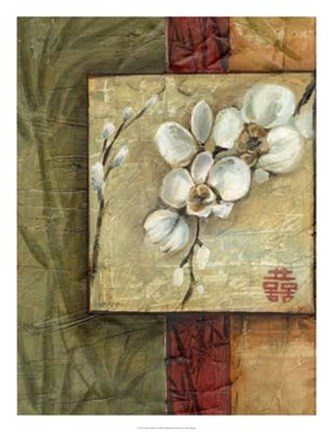 Framed Asian Orchids I Print