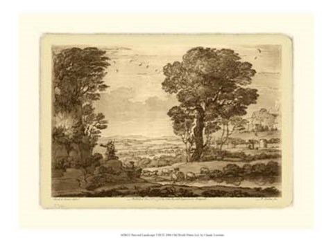 Framed Pastoral Landscape VIII Print