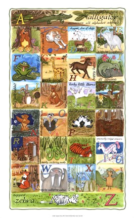 Framed Alphabet Poster Print
