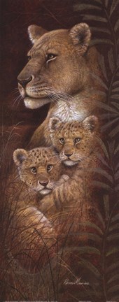 Framed Serengeti Twins Print