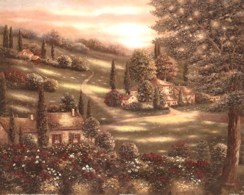 Framed Evening in Tuscany I Print