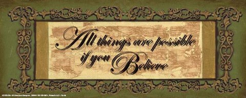 Framed Words to Live By, Sage/GoldAll things Print