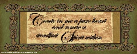 Framed Words to Live By, Sage/GoldCreate in me Print