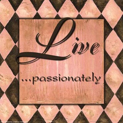 Framed WTLB, Harlequin PinkLive passionately Print