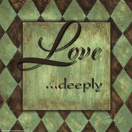 Framed WTLB, Harlequin GreenLove deeply Print