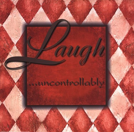 Framed WTLB, Harlequin Orange.Laugh uncontrollably Print